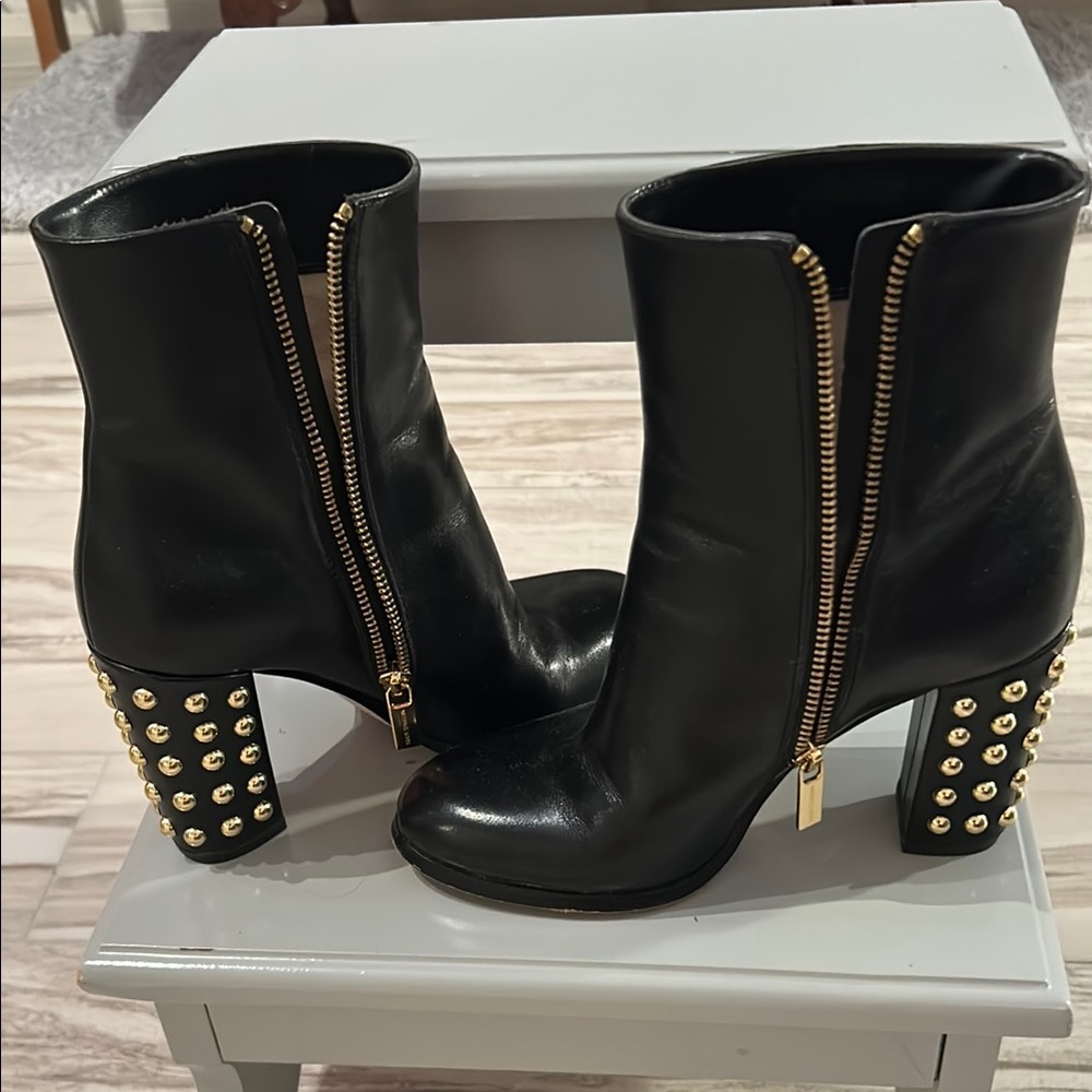 Michael Kors Black Studded Ankle Boots
